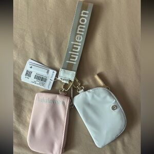 lululemon athletica Pink and light grey Key & Card Holders